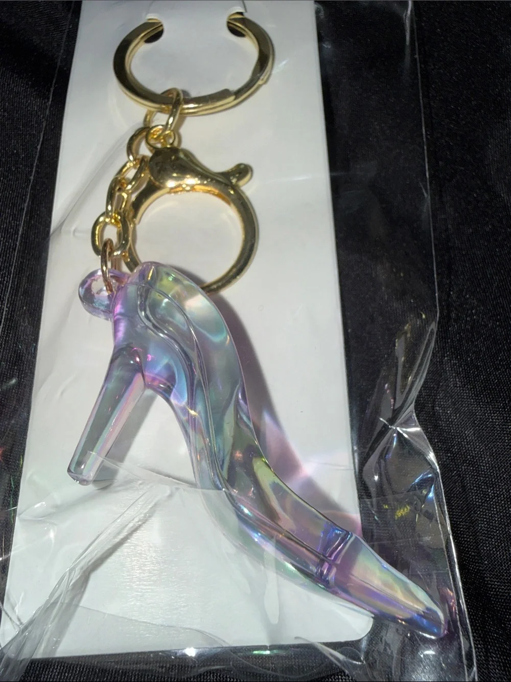 Iridescent High Heel Keychain - Women Shoes Accessory